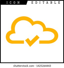 cloud icon isolated sign symbol vector illustration - vector