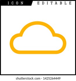 cloud icon isolated sign symbol vector illustration - vector