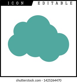 cloud icon isolated sign symbol vector illustration - vector