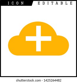 cloud icon isolated sign symbol vector illustration - vector