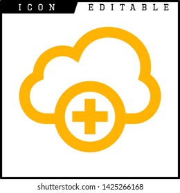cloud icon isolated sign symbol vector illustration - vector