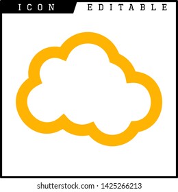 cloud icon isolated sign symbol vector illustration - vector