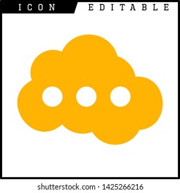 cloud icon isolated sign symbol vector illustration - vector