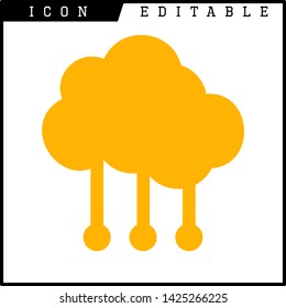 cloud icon isolated sign symbol vector illustration - vector