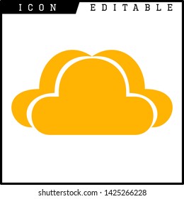 cloud icon isolated sign symbol vector illustration - vector