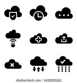 cloud icon isolated sign symbol vector illustration - Collection of high quality black style vector icons
