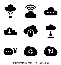 cloud icon isolated sign symbol vector illustration - Collection of high quality black style vector icons
