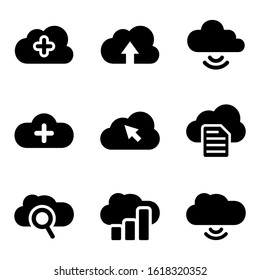 cloud icon isolated sign symbol vector illustration - Collection of high quality black style vector icons

