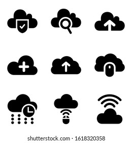 cloud icon isolated sign symbol vector illustration - Collection of high quality black style vector icons
