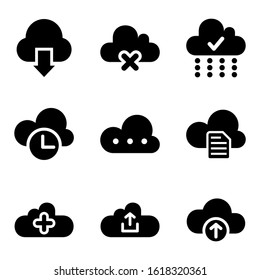 cloud icon isolated sign symbol vector illustration - Collection of high quality black style vector icons
