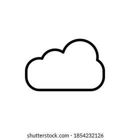 cloud icon isolated sign symbol vector illustration - with style outline icons