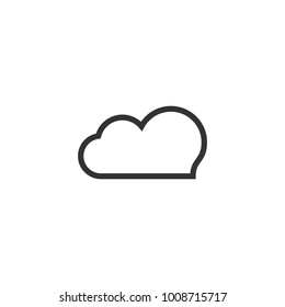 Cloud icon, isolated vector.