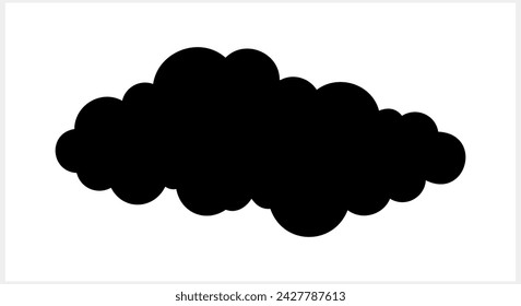 Icono de nube aislado. Símbolo del tiempo clipart. Esténcil Vector ilustración de stock EPS 10