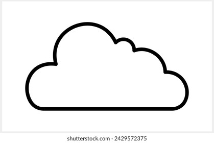 Cloud-Symbol isoliert. Wettersymbol-Clipart. Umriss Vektor-Stockabbildung EPS 10