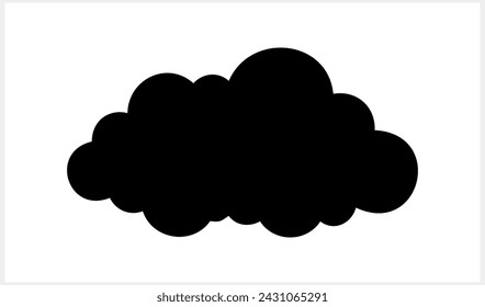 Cloud icon isolated. Weather symbol clipart. Stencil Vector stock illustration EPS 10