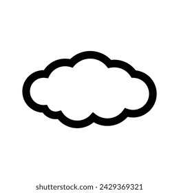 Cloud Icon Line Art Paisajes nubosos de diseño plano. Sombras planas. Ilustración vectorial. EPS 10