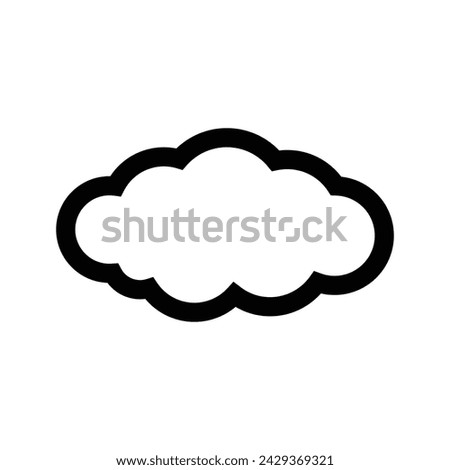 Cloud Icon Line Art Flat design cloudscapes. Flat shadows. Vector illustration. EPS 10