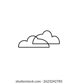 Modelo de design de linha de ícone de nuvem isolado