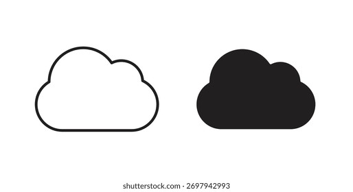 Línea de iconos de la nube. eps 10 Ilustración vectorial