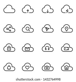 Cloud Icon line vector illustration