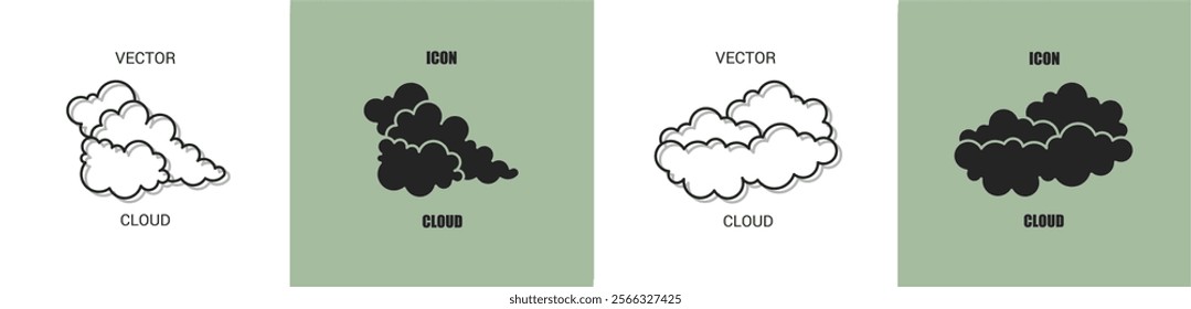 Cloud icon line. Cloud vector illustration.