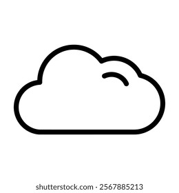 Cloud Icon Lineal Style Vector Illustration