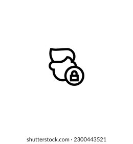 cloud icon with locked sign with black color