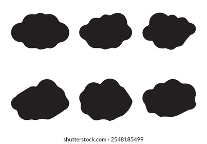 Cloud icon or logo collection set. Cloud symbol in line and glyph style. Vector illustration eps 10