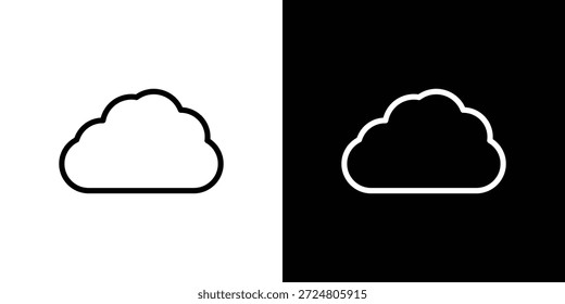 Concepto de logotipo de icono de nube en trazos