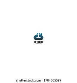Up cloud icon logo design concept vector illustation