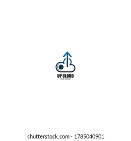 Up cloud icon logo design concept vector illustation