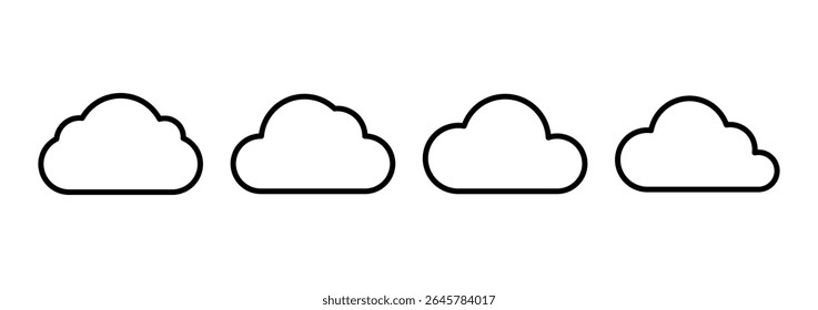 Logo-Design für Cloud-Symbole. Wolkenzeichen und Symbol