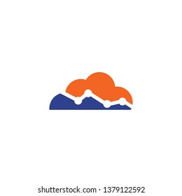Cloud icon logo design vector template