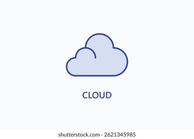 Ilustração Isolada De Ícone De Nuvem Ou Logotipo