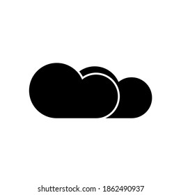 Icono de nube, logotipo aislado en fondo blanco