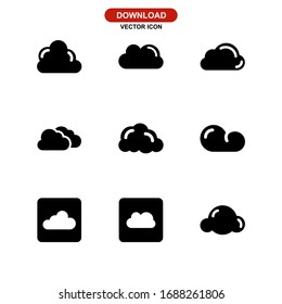 cloud icon or logo isolated sign symbol vector illustration - Collection of high quality black style vector icons
