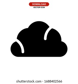 cloud icon or logo isolated sign symbol vector illustration - high quality black style vector icons
