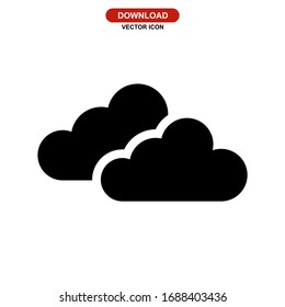 cloud icon or logo isolated sign symbol vector illustration - high quality black style vector icons
