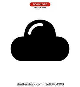 Icono de nube o logotipo símbolo de signo aislado ilustración vectorial - iconos vectoriales de estilo negro de alta calidad
