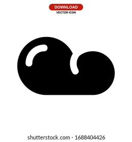 Icono de nube o logotipo símbolo de signo aislado ilustración vectorial - iconos vectoriales de estilo negro de alta calidad

