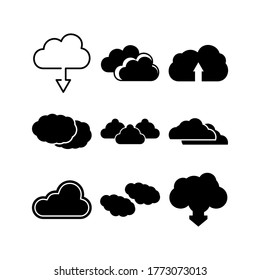 Cloud icon or logo isolated sign symbol vector illustration - Collection of high quality black style vector icons
