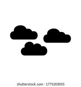 Icono de nube o logotipo símbolo de signo aislado ilustración vectorial - iconos vectoriales de estilo negro de alta calidad
