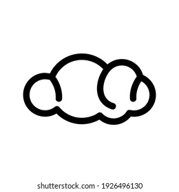 Icono de nube o logotipo símbolo de signo aislado ilustración vectorial - iconos vectoriales de estilo negro de alta calidad
