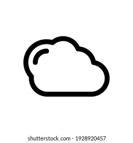 Icono de nube o logotipo símbolo de signo aislado ilustración vectorial - iconos vectoriales de estilo negro de alta calidad
