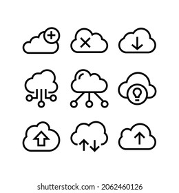 cloud icon or logo isolated sign symbol vector illustration - Collection of high quality black style vector icons