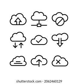 cloud icon or logo isolated sign symbol vector illustration - Collection of high quality black style vector icons