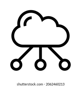 Cloud-Symbol oder Logo einzeln auf Zeichen, Vektorgrafik - hochwertige Vektorsymbole in schwarzem Stil