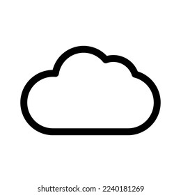 Icono de nube o logotipo símbolo de signo aislado ilustración vectorial - iconos vectoriales de estilo negro de alta calidad
