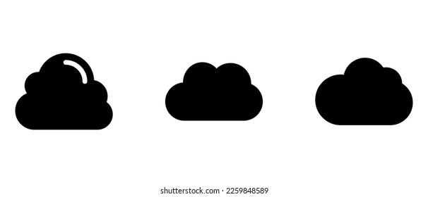 cloud icon or logo isolated sign symbol vector illustration - high quality black style vector icons