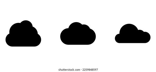 Cloud-Symbol oder Logo einzeln auf Zeichen, Vektorgrafik - hochwertige Vektorsymbole in schwarzem Stil